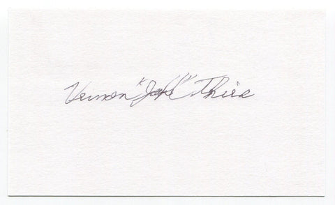 Vern Thies Signed 3x5 Index Card Autograph Baseball MLB 1954 Pittsburgh Pirates