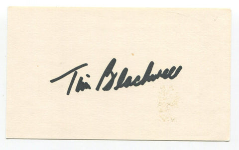 Tim Blackwell Signed Index Card Autographed Baseball MLB Boston Red Sox