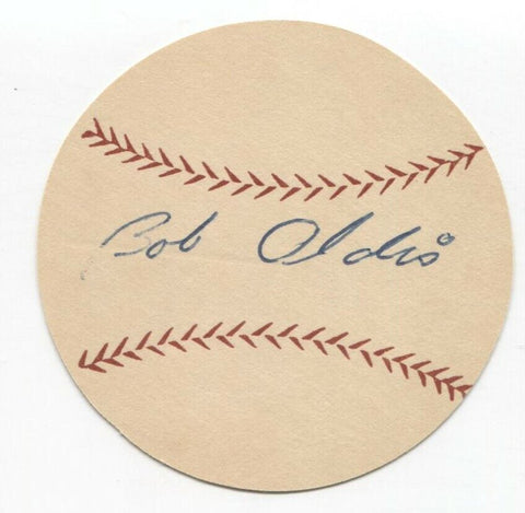Bob Oldis Signed Paper Baseball Autographed Signature Washington Senators
