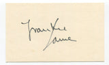 Frankie Lane Signed 3x5 Index Card Autographed Singer