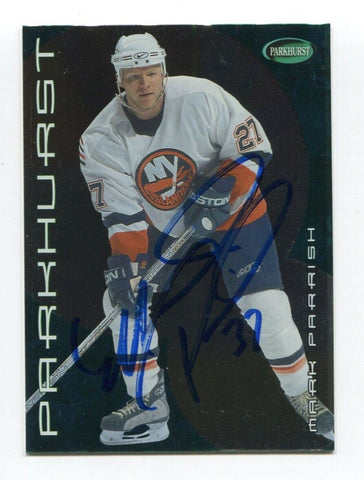 2001 Parkhurst Mark Parish Signed Card Hockey NHL AUTO #187 New York Islanders