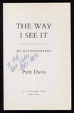 Patti Davis Signed Book Page Cut Autographed Cut Signature 