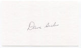 Dave Sisler Signed 3x5 Index Card Autographed MLB Baseball Boston Red Sox