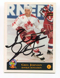 1994 Classic Games Greg Johnson Signed Card Hockey Autograph AUTO #17