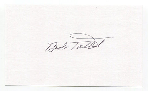 Bob Talbot Signed 3x5 Index Card Autograph Baseball MLB Chicago Cubs Debut 1953