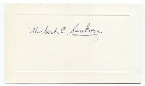 Herbert Charles Sanborn Signed Card Autographed Signature Philosopher 