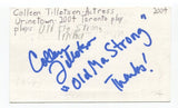 Colleen Tillotson Signed 3x5 Index Card Autographed Actress Urintown
