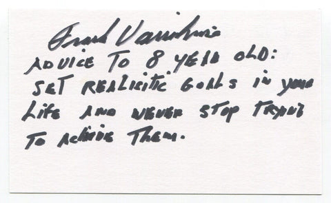 Frank Varrichione Signed 3x5 Index Card Autograph Football Pittsburgh Steelers