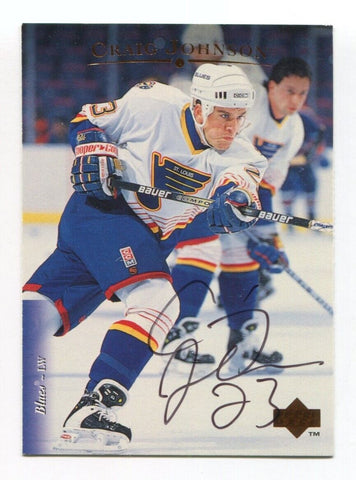 1995 Upper Deck Craig Johnson Signed Card Hockey NHL Autograph AUTO #139