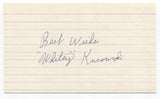 Whitey Kurowski Signed 3x5 Index Card Baseball Autographed Signature All-Star