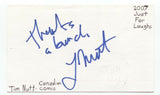 Tim Nutt Signed Index 3x5 Card Autographed Signature Comic Actor Comedian