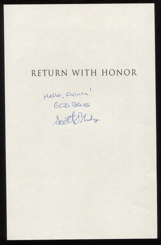 Scott O'Grady Signed Book Page Cut Autographed Cut Signature 