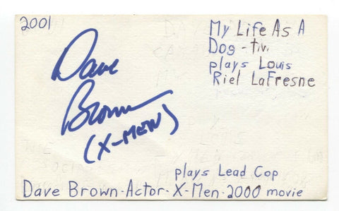 David Lawrence Brown Signed 3x5 Index Card Autographed Signature X-Men