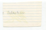 Mike Palmateer Signed Cut Index Card Autographed Signature NFL Hockey Player