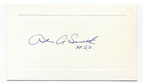 Benjamin A. Smith II Signed Card Autographed Signature Politician Senator