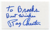 Raymond Chester Signed 3x5 Index Card Autographed Signature Football Raiders