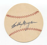 Bobby Morgan Signed Paper Baseball Autographed Signature Philadelphia Phillies
