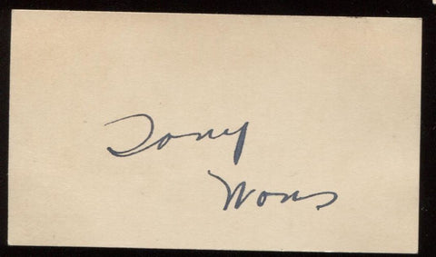 Tony Wons Signed Card from 1932  Autographed Music  Vintage Signature Scrapbook