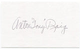 Tony Roig Signed 3x5 Index Card Autographed MLB Baseball Washington Senators