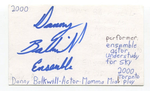 Danny Balkwill Signed Index Card Autographed Actor My Little Pony Canadian Idol