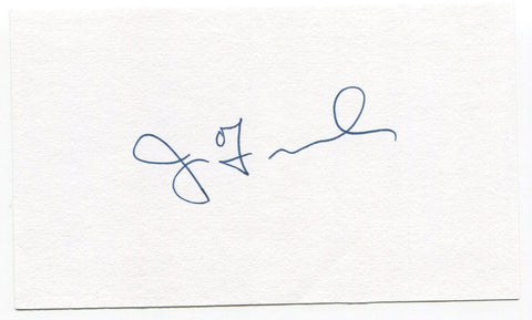 Jim French Signed 3x5 Index Card Autographed MLB Baseball Washington Senators