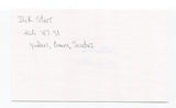 Dick Starr Signed 3x5 Index Card Autographed MLB Baseball New York Yankees