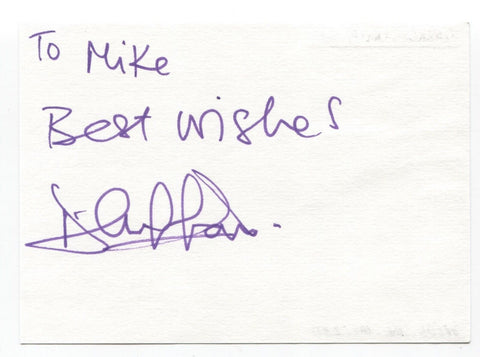 Darren Kuppan Signed Page Autographed Signature Inscribed "To Mike" 