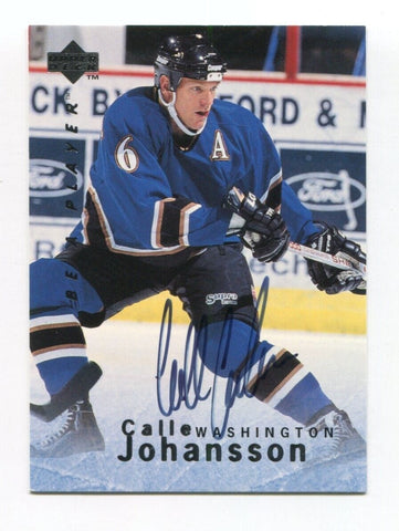 1996 Upper Deck Calle Johnson Signed Card Hockey NHL Autograph AUTO #S54