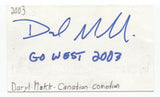 Daryl Makk Signed Index 3x5 Card Autographed Signature Actor Comedian