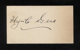 Hy C. Geis Signed Card from 1932  Autographed Music  Vintage Signature AUTO