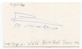 Jorge Racca Signed 3x5 Index Card Autographed Basketball Argentina