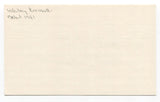 Whitey Kurowski Signed 3x5 Index Card Baseball Autographed Signature All-Star