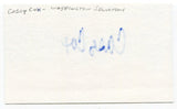 Casey Cox Signed 3x5 Index Card Autographed Baseball 1966 Washington Senators