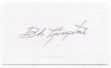 Bob Livingstone Signed 3x5 Index Card Autographed Football 1946 1947 Notre Dame