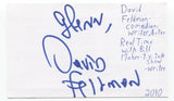 David Feldman Signed Index 3x5 Card Autographed Actor Comedian Writer
