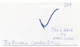 Mia Kirshner Signed 3x5 Index Card Autographed Signature Actress The L Word 24