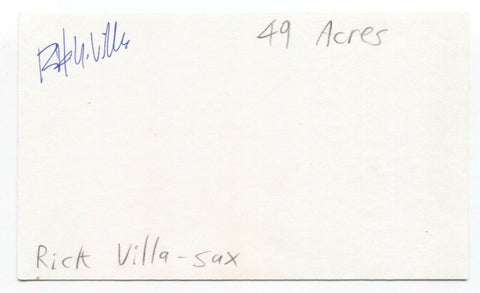49 Acres - Rick Villa Signed 3x5 Index Card Autographed Signature Band