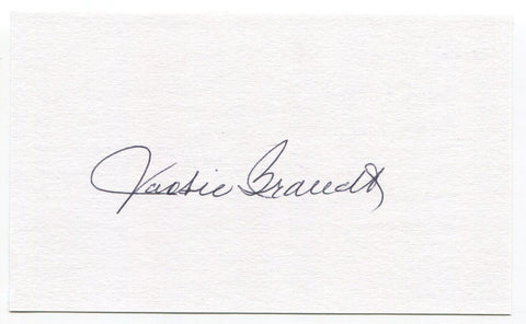 Jackie Brandt Signed 3x5 Index Card Autographed baseball St. Louis Cardinals