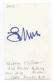 Thaddeus O'Sullivan Signed 3x5 Index Card Autographed Signature Director