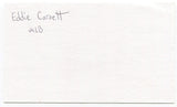 Eddie Carnett Signed 3x5 Index Card Autographed MLB Baseball Boston Braves