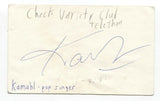 Kamahl Signed 3x5 Index Card Autographed Signature Singer