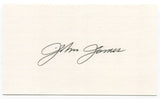 Johnny James Signed 3x5 Index Card Autographed Baseball New York Yankees MLB