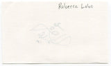 Rebecca Lobo Signed 3x5 Index Card Autographed WNBA Basketball Hall of Fame HOF