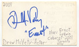Drew McVety Signed 3x5 Index Card Autographed Law And Order All My Children