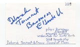 Deborah Tennant Signed 3x5 Index Card Autographed Actress Due South Degrassi