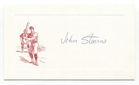 John Stearns Signed Card Autograph MLB Baseball Roger Harris Collection