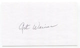 Art Weiner Signed 3x5 Index Card Autograph Football NFL New York Yanks CFHOF