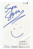 Sugar Sammy Signed 3x5 Index Card Autographed Signature Comedian Comic Actor