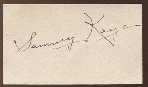 Sammy Kaye Signed Card  Autographed  Orchestra AUTO Vintage Signature