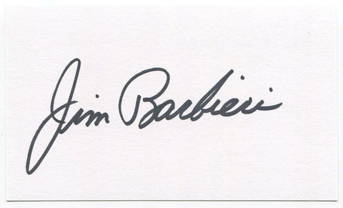 Jim Barbieri Signed 3x5 Index Card Autographed Signature Los Angeles Dodgers MLB